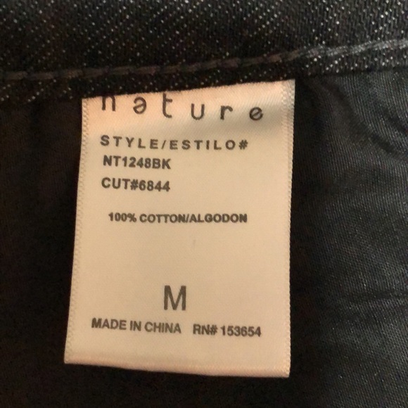 NATURE DENIM High Waist Cuffed Dark Wash Shorts M - Picture 9 of 11